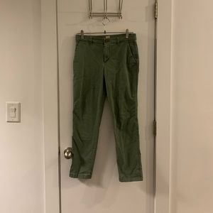 GAP Girlfriend Chino Olive Cargo-type Pants